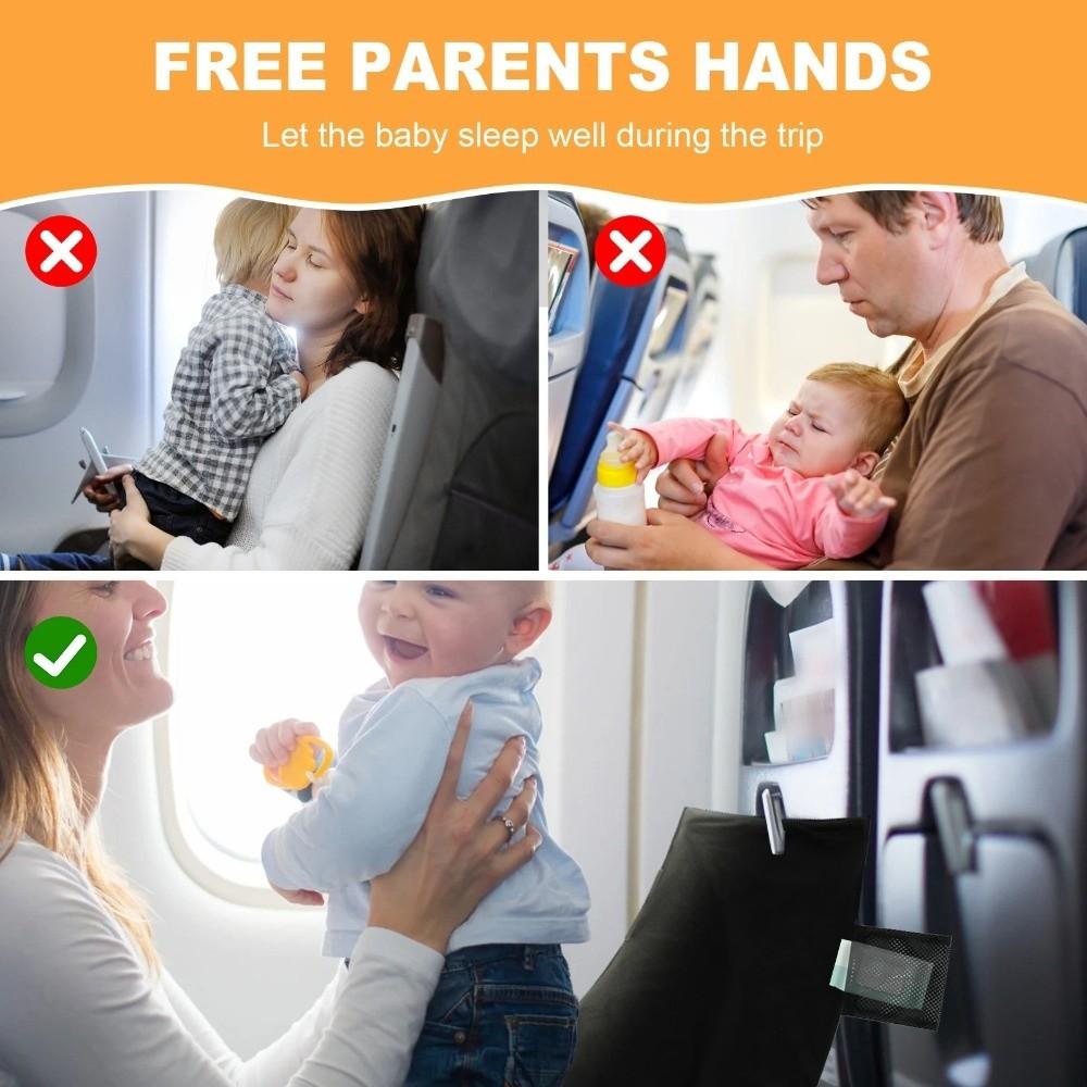 with Side Pocket Kids Airplane Seat Extender Breathable Travel Foot Hammock  Camping