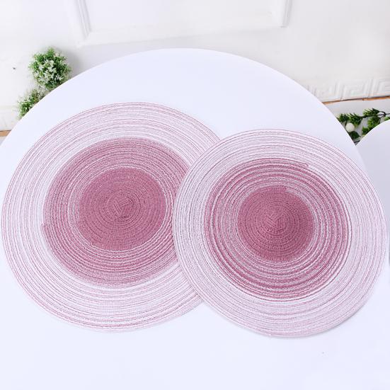 Handwoven Ramie Cotton Placemat Heat-Resistant Absorbent Table Mats for Dining Anti-Scalding Plate Mat for Kitchen Restaurant Outdoor Use