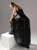 New Women's Long Dress Black Sexy Sheer Lace High Waist Business Commute Elegant Skirt