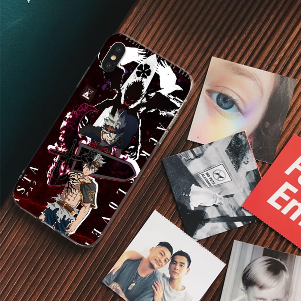 Black Clover Phone Case For IPhone 16 15 14 13 12 Mini 11 Pro XS Max X XR SE 6 7 8 Plus Soft Silicone Cover