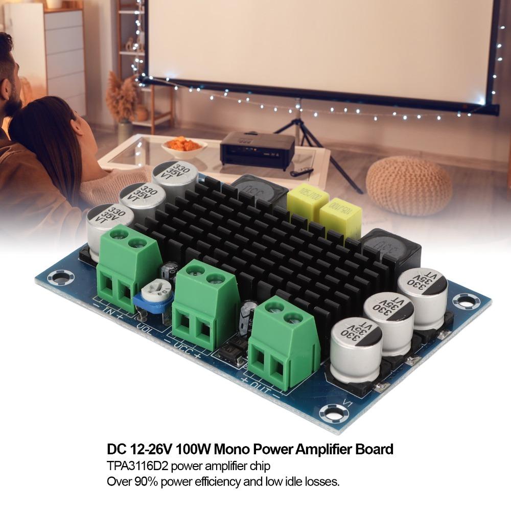 100W Mono Power Amplifier Board DC12 to 26V Car Audio Power Board Car Audio