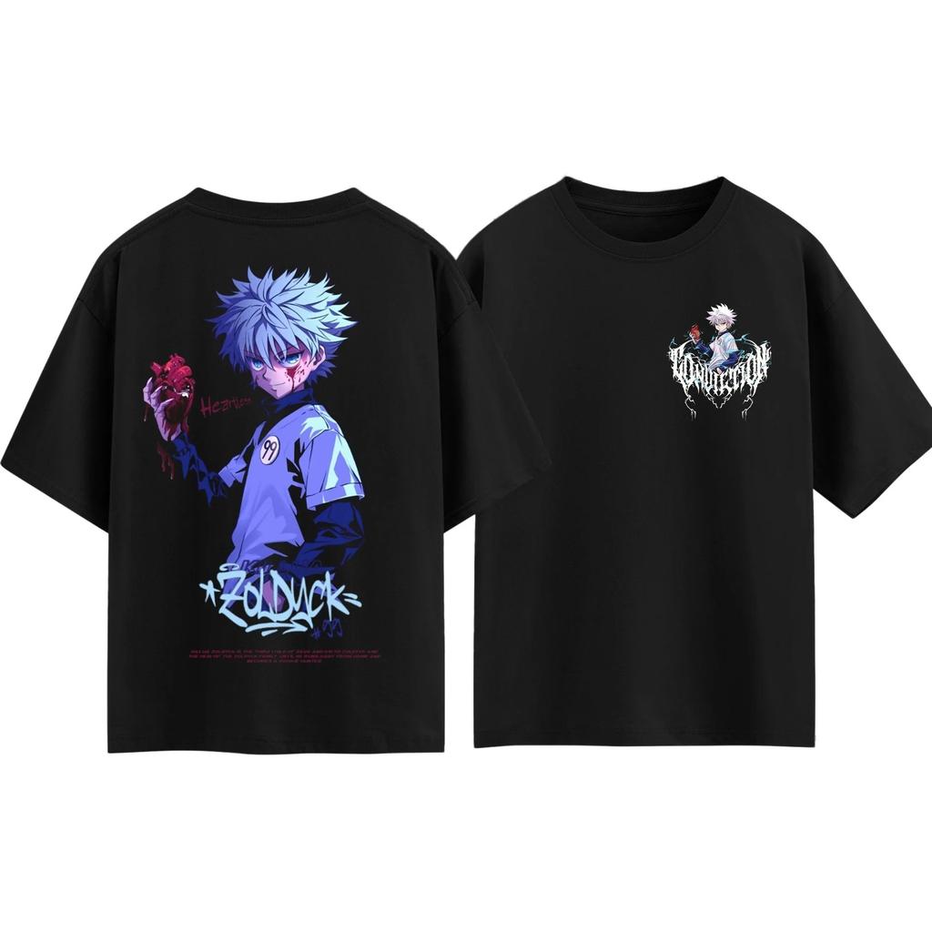 2026 Anime HUNTER×HUNTER Killua Zoldyck T-shirt Men and Women Summer Cotton Clothing Fashion Breathable Anime Fans Short Sleeve Tops