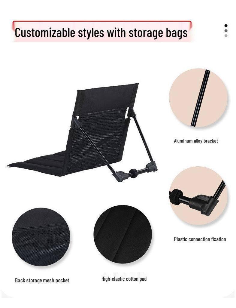 Outdoor Portable Folding Chair and Recliner with Floor Mat