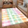 Popular Colorful Checkered Rugs Playful Mats Non Slip Soft Carpets Must Haves for Nurseries & Bright Decor Fans Home Decoration