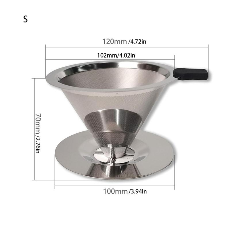 600 Meshes Stainless Steel Coffee Filter Double Layer Coffee Filter Meshes Durable Coffee Strainer For Flavorful Brews