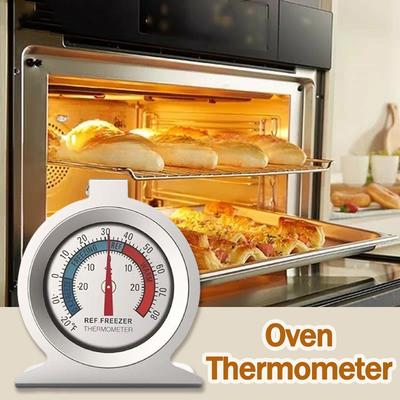 Oven/Refrigerator Temperature Gauge Accurate 50-300 ° C/100-600 ° F Barbecue Stove Stainless Steel Temperature Gauge Kitchen Cooking Baking