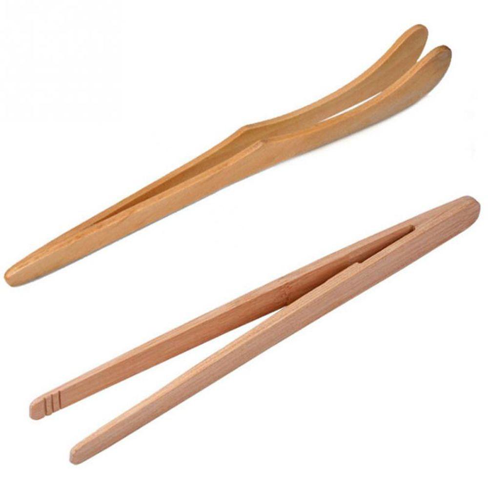 New Tong Food Toast Bacon Sugar Salad Clip Bamboo Wood Tweezer Tea Tongs