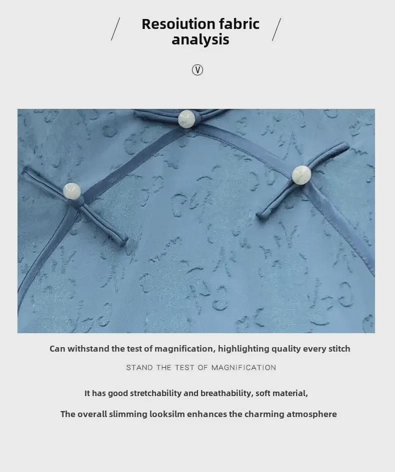 Chic Blue Cheongsam: Youthful Summer Elegance