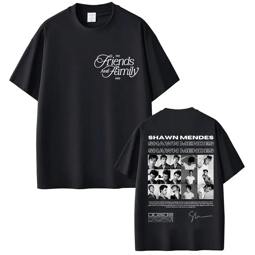 Rapper Singer Shawn Mendes On The Road Again Tour 2025 Album Merch T Shirt Men Fashion Oversized Short Sleeve T-shirt Streetwear