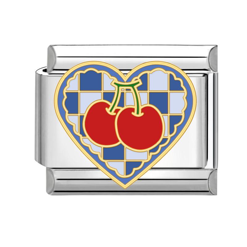 Butterfly Heart Devil Eyes Flower Square Beads Fit Italian Charm Links 9mm Stainless Steel Bracelet Jewelry DIY Making Wholesale