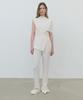 After Glow Pleated Flare Fit Button Pants_Ivory