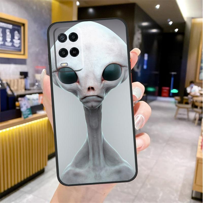 Aesthetic Alien Case For Oppo A96 A76 A16 A17 A18 A60 A80 A40 A38 A58 A78 A98 A94 A74 A54 A15 A57 A77 A5 Pro