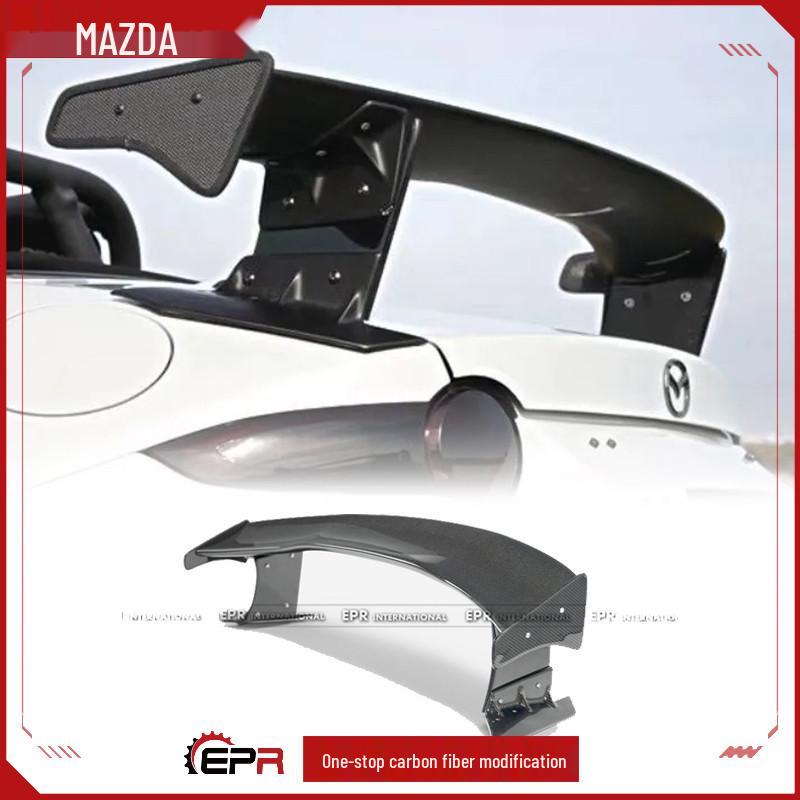Mazda MX5 ND Carbon Fiber GV-Style Rear Spoiler Stabilizer