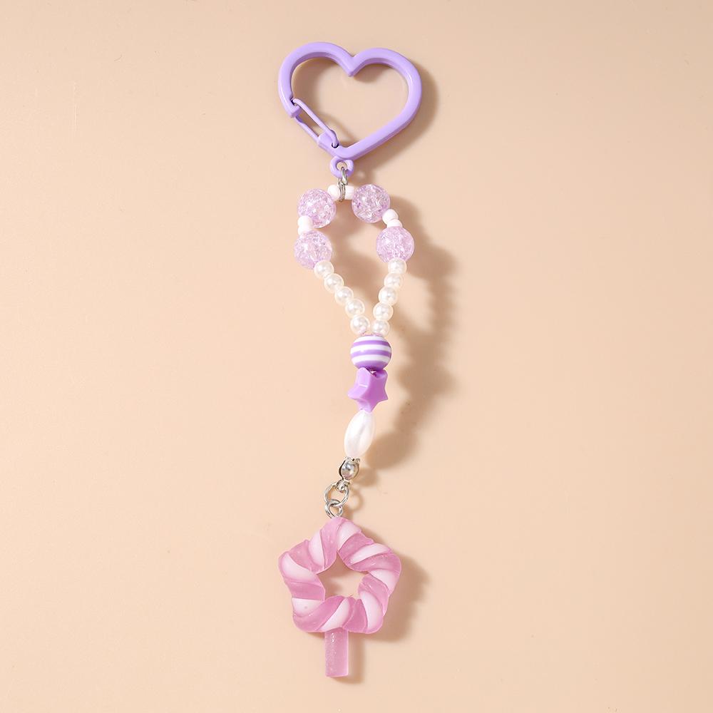 Pretty Resin Candy Lollipop Keychain Women Girls Juice Key Ring Pendants Handbag Decor DIY Key Chain Kid's Jewelry Gift