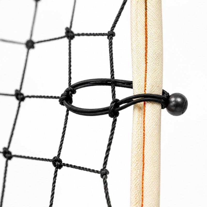 Rebounder Net for Ball Return Practice with a Clear Aiming Area, Polyester Construction and Edge Connection Points for School and Team Training