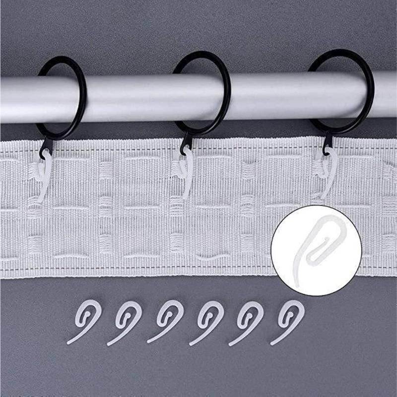Quick Changes Curtain Hook PVC Materials Strong Holds For Various Rods And Tracks