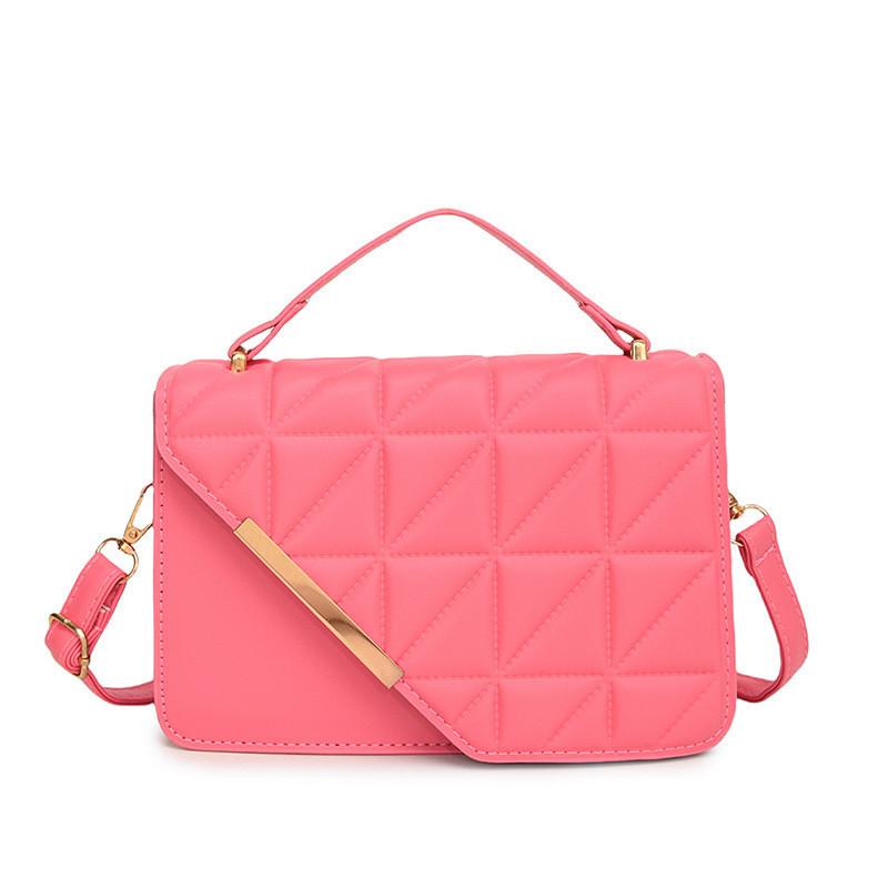 Stylish Ladies Quilted Pu Shoulder Bag Charming Small Crossbody Purse For Casual Travel
