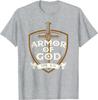 Armor of God Jesus Christ Believer Bible Christian Faith T-Shirt Vintage Classic Fashion Streetwear Men Clothing 100% Cotton