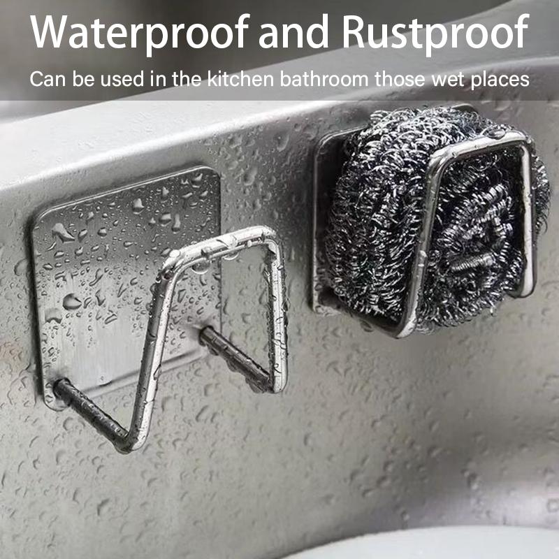 Kitchen Sink Sponge Holder Stainless Steel  Sponge Holder Kitchen Sponge Holder Sink Accessories Under Sink Organizer SNJ003