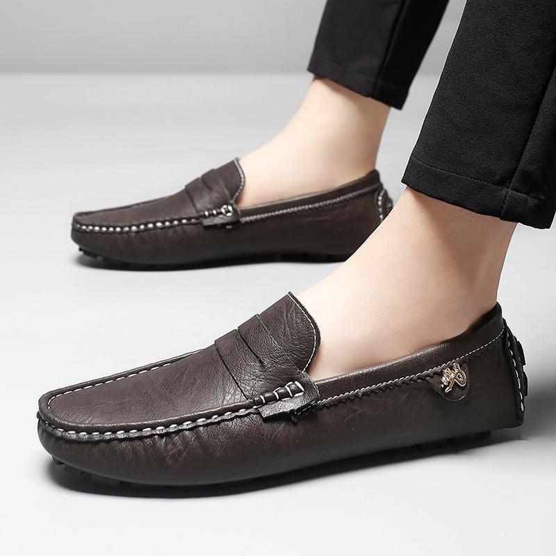 Formal Italian Shoes Men Handmade Leather Loafer Driving Flats Slip-on FShoes Luxury Comfy Moccasins Casual Shoes for Men