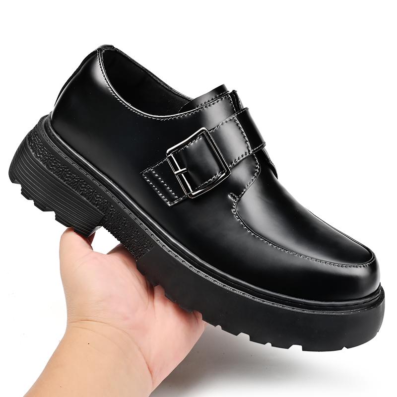 

Лоферы Оксфорды Деловые Мужские Свадебные Кожаные Туфли Мужские Лифты Увеличение Роста 5 см Большие Размеры 38-46 44 чёрный