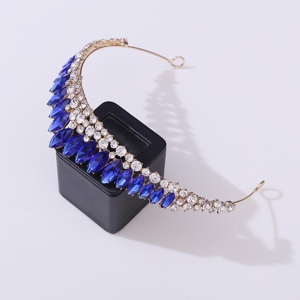 Japanese & Korean Style Bridal Rhinestone Crown Headpiece for Weddings, Evening Dresses & Children's Birthdays