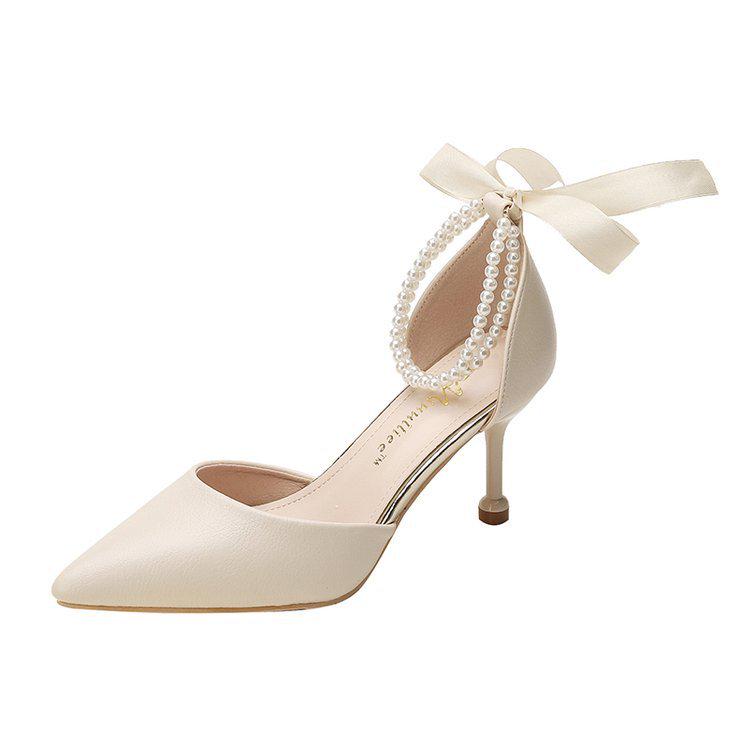 2025 Summer Stiletto One-Strap D'Orsay Heels - Elegant Bridesmaid Sandals