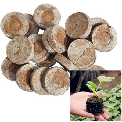 20 piezas de compresas de barro para cultivar plántulas, bloques de tierra nutritivos, artículos de jardinería para plantar flores