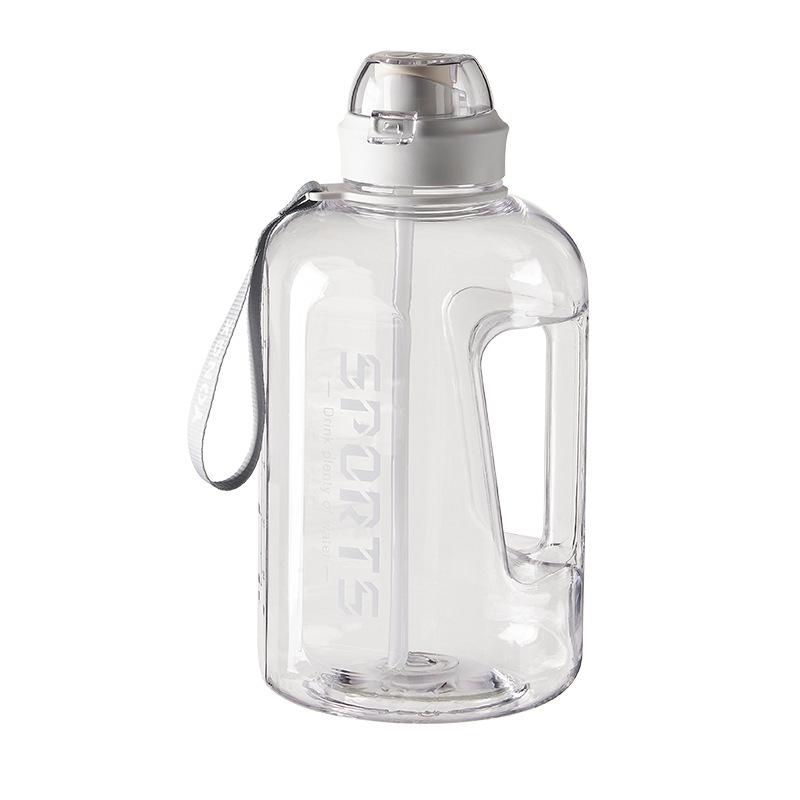 Super Large Capacity Ton Barrels Kettle Good-looking Summer Workout Outdoor Sports Bottle Double Drinking Straw High Temperature Resistance