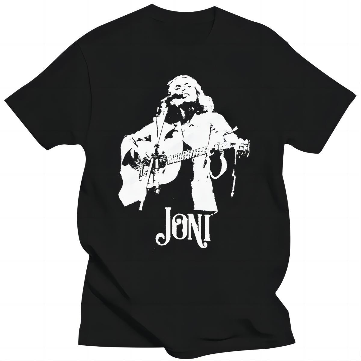 Joni Mitchell Guitar Silhouette T-Shirt L чёрный