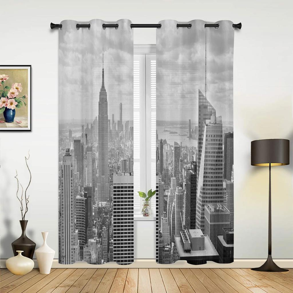 Halloween Architecture Horror Night Curtains Bedroom Living Room Drapes Kitchen Children Window Curtain Home Decor Made Of Polyester Great Treatment