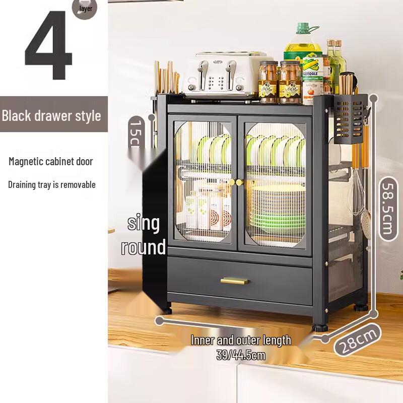 Multifunctional Kitchen Microwave Oven Storage Rack