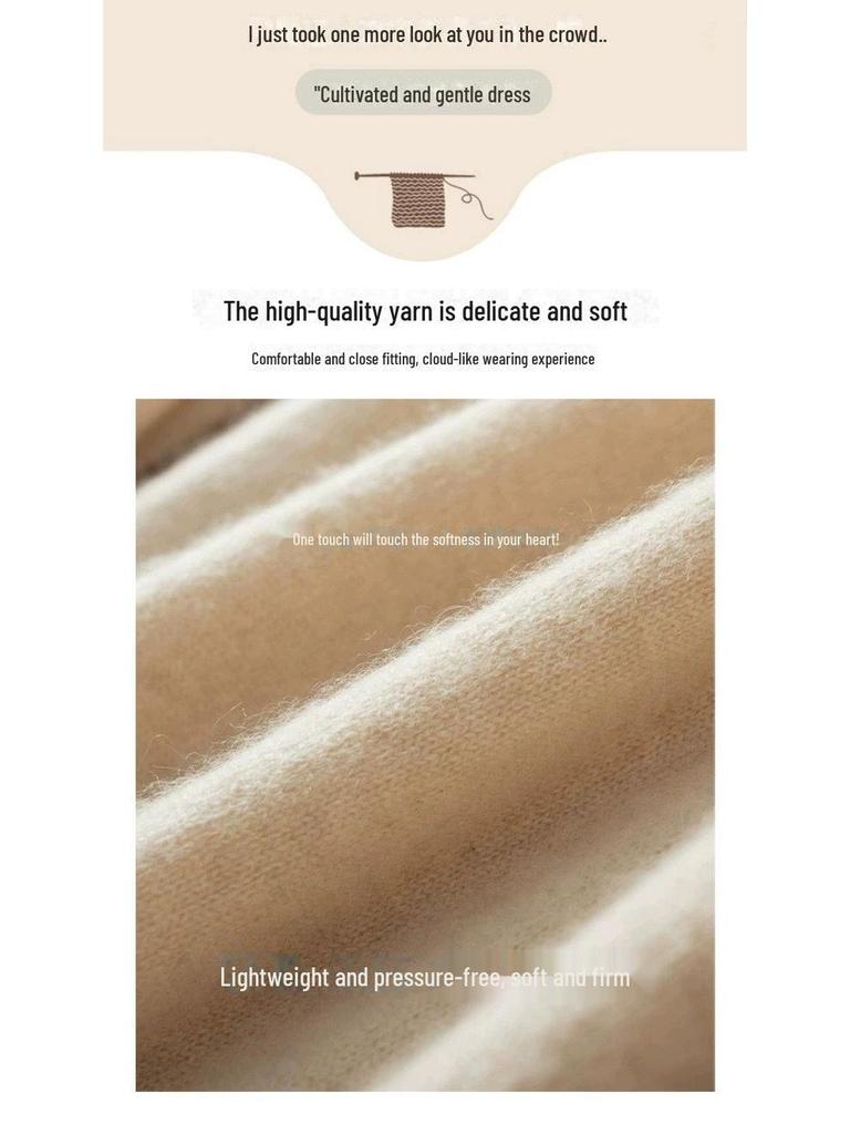 Trendy Women's Wool Sweater: Loose-Fit, Round Neck, Perfect for Autumn & Winter