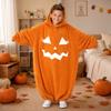 Kids' Halloween Printed Flannel Romper Pajama Set for Loungewear