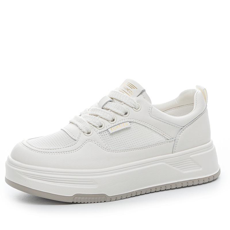 

Женские летние белые сетчатые кроссовки - Дышащие, с круглым носком, на толстой подошве, Модные, Универсальные, Повседневная спортивная обувь 43