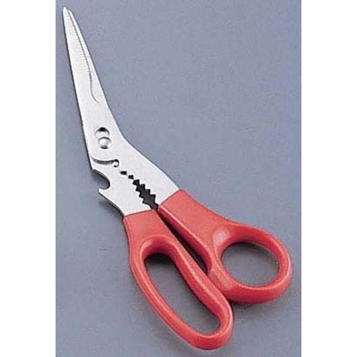 Top Products Crab Scissors TK-71, Stainless Steel Blades, ABS Resin Handle, Japan, BKN13, Red, 18cm