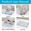 5pcs Roll Type Vacuum Compression Bag Luggage Specific Travel Storage Pouch Space Saving Folding Bags Moisture-proof and Dust-proof Clothing Pouchs