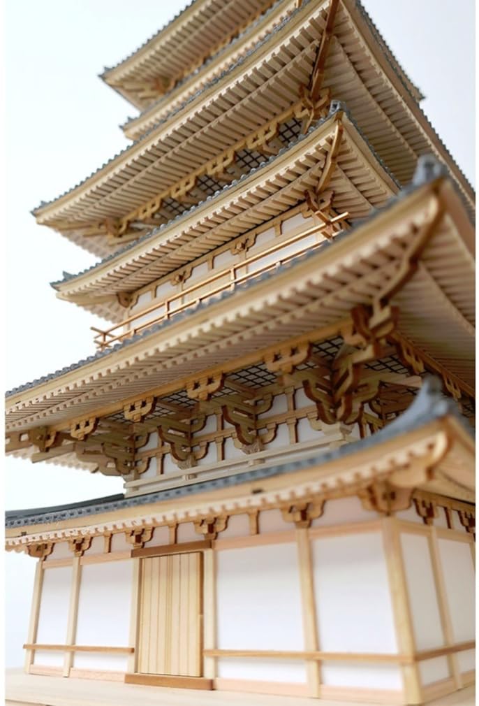Woody Joe Yakushiji Temple East Pagoda Wooden Model Assembly Kit 1/75 (Building)