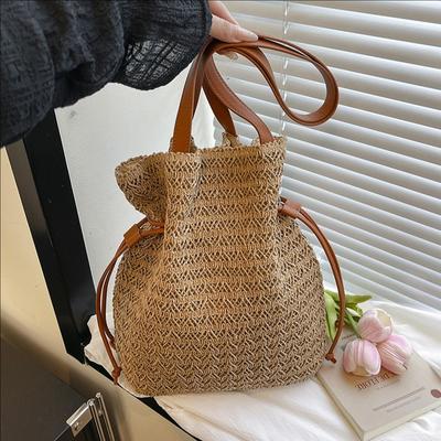 Sac Grande Capacité Sac à Bandoulière Femme Nouveau Sac de Plage Tendance Vacances au Bord de la Mer