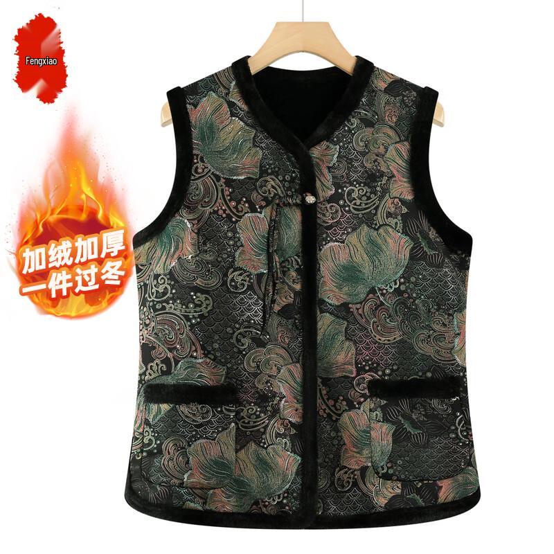 

Женский теплый жилет на флисовой подкладке для пожилых 5XL