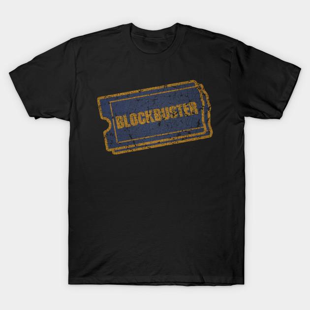 

Men Black Print T-shirt Vintage Blockbuster No-Cut Transfer Paper Print Cotton Tshirt M чорний