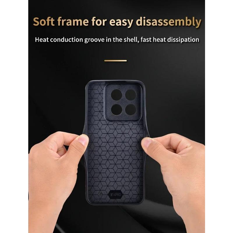 Luxury Leather Phone Case for Xiaomi 14 Ultra 13 Pro Shockproof Bumper Coque Back Cover for Xiaomi 14Pro Note 13 Ultra 13