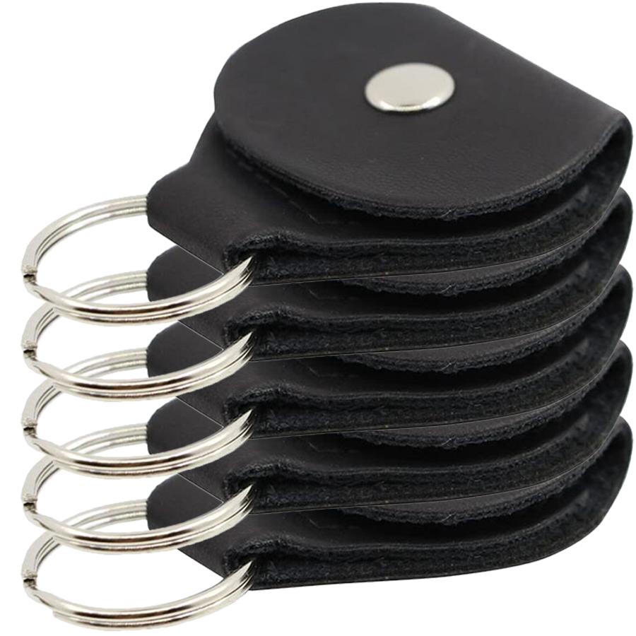 5pcs 11cm Mini Press Style Guitar Pick Storage Bag PU Leather Material Guitar Picks Cases Bag Instrument Accessory Storage Tools