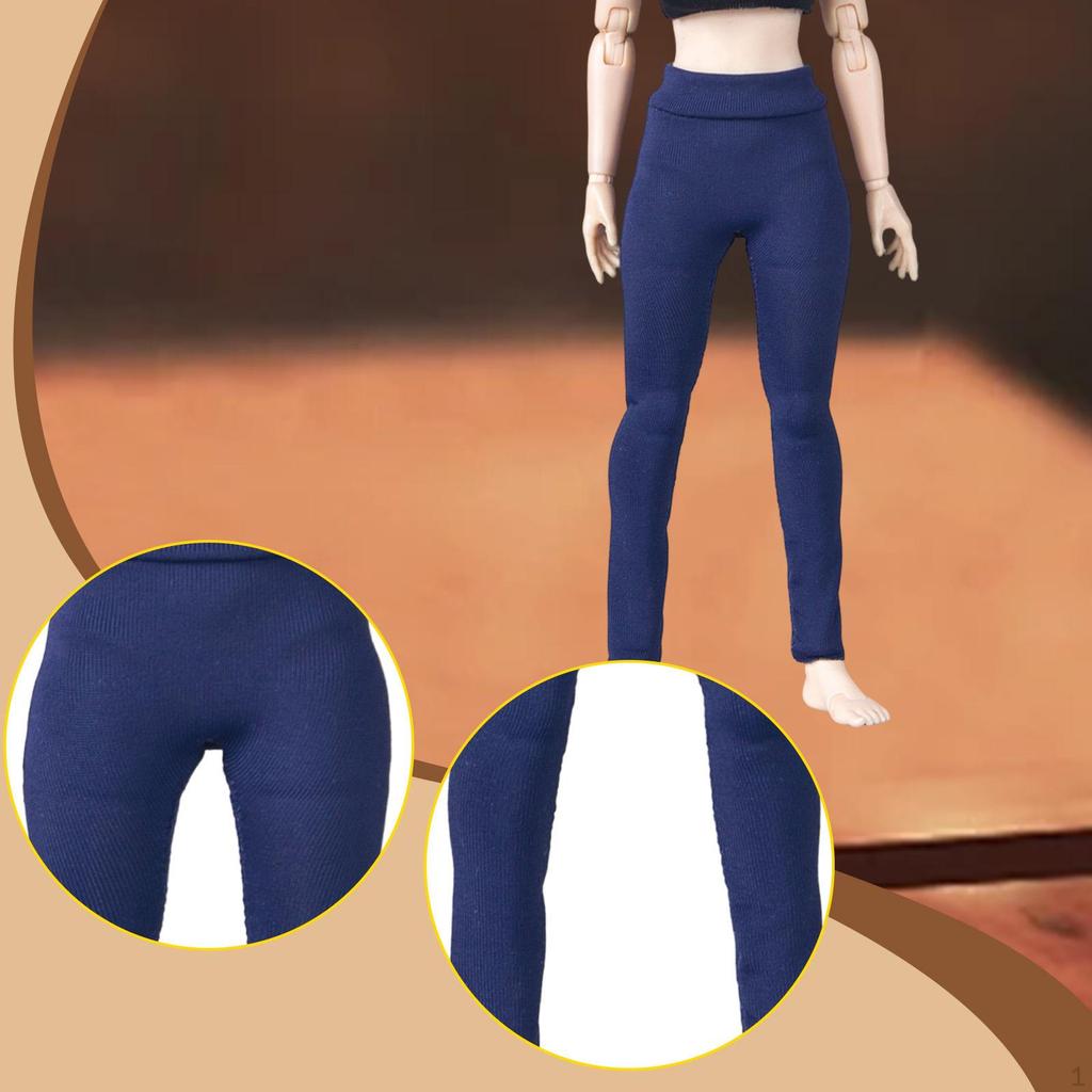 1/12 Action Figure Pants, Stretch Leggings, Miniature Clothing, Elastic for 6 Inch Figures Fit Yoga