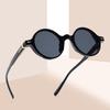 SO&EI Trending Punk Women Round Sunglasses Vintage Rivets Men Blue Green Sun Glasses Shades UV400