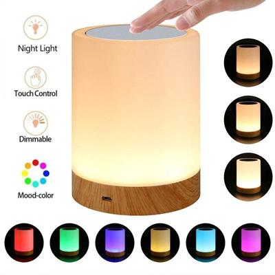 Prie lovos liečiamas šviestuvas, stalinis šviestuvas su liečiamu jutikliu, LED išmanus atmosferos, nuotaikos naktinis šviestuvas + USB įkraunamas, pritemdomas, šiltai baltos šviesos, spalvas keičiantis, RGB ahet