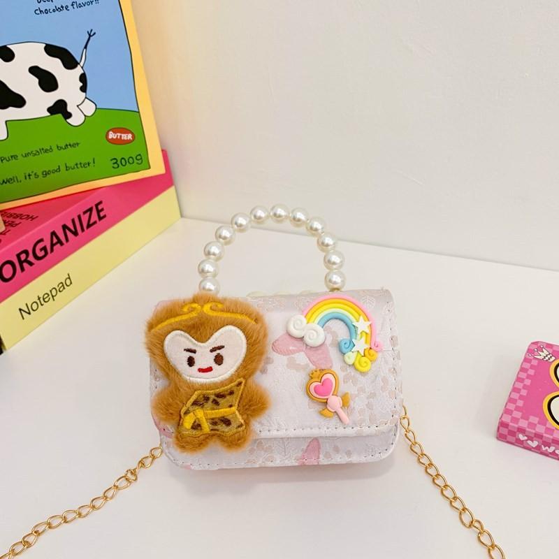 Monkey Trendy Cute Handbag For Little Girls In Multiple Colors And Floral Designs