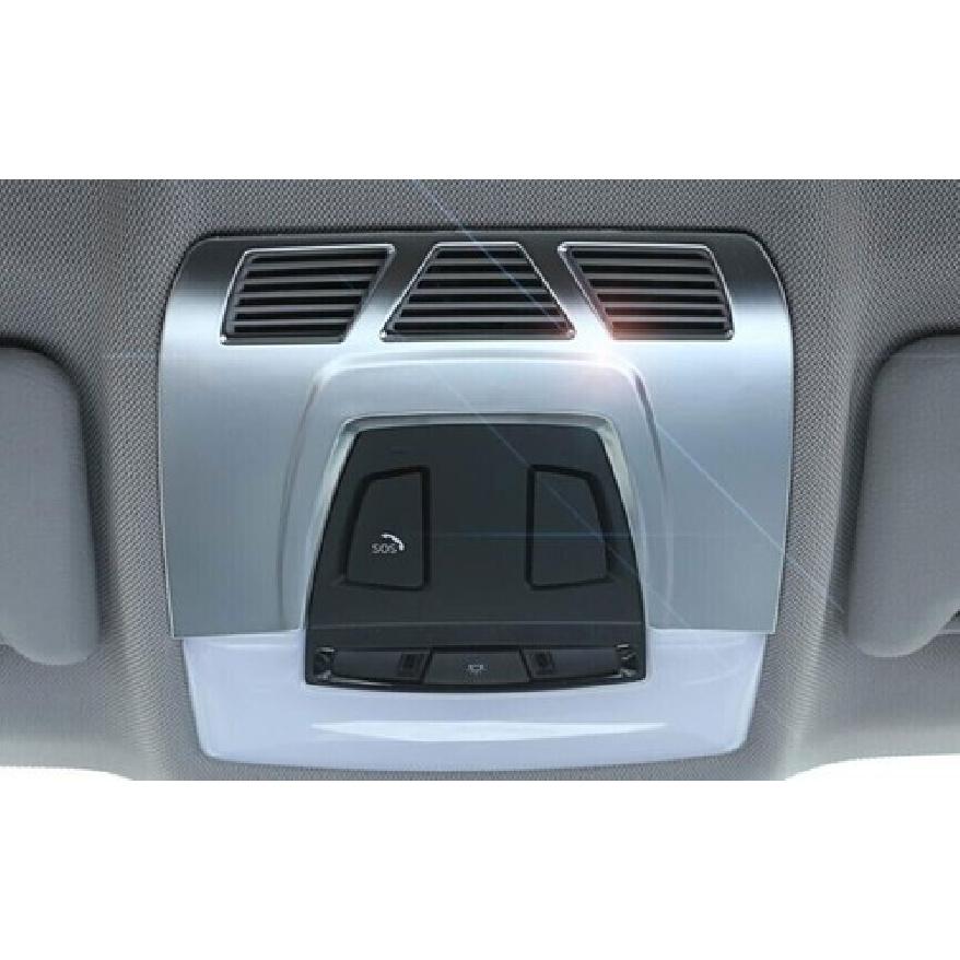 For BMW F20 F21 F22 F23 Matte Silver Front Reading Light Lamp Frame Trim 1PCS