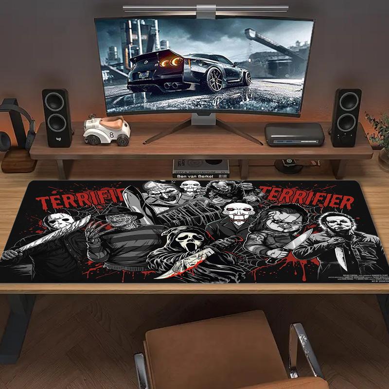 Horror Movie Series Color Mouse Pad Large Gaming Table Cushion Non-slip Laptop Tablet Big Mousepad XXL Mat Mini PC Playmat With Lock edge