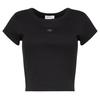 Womens/Ladies Ribbed Woven Crop Top